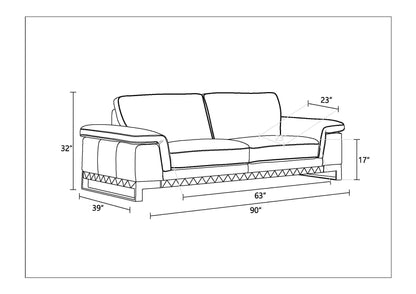 Top Grain Italian Leather Sofa