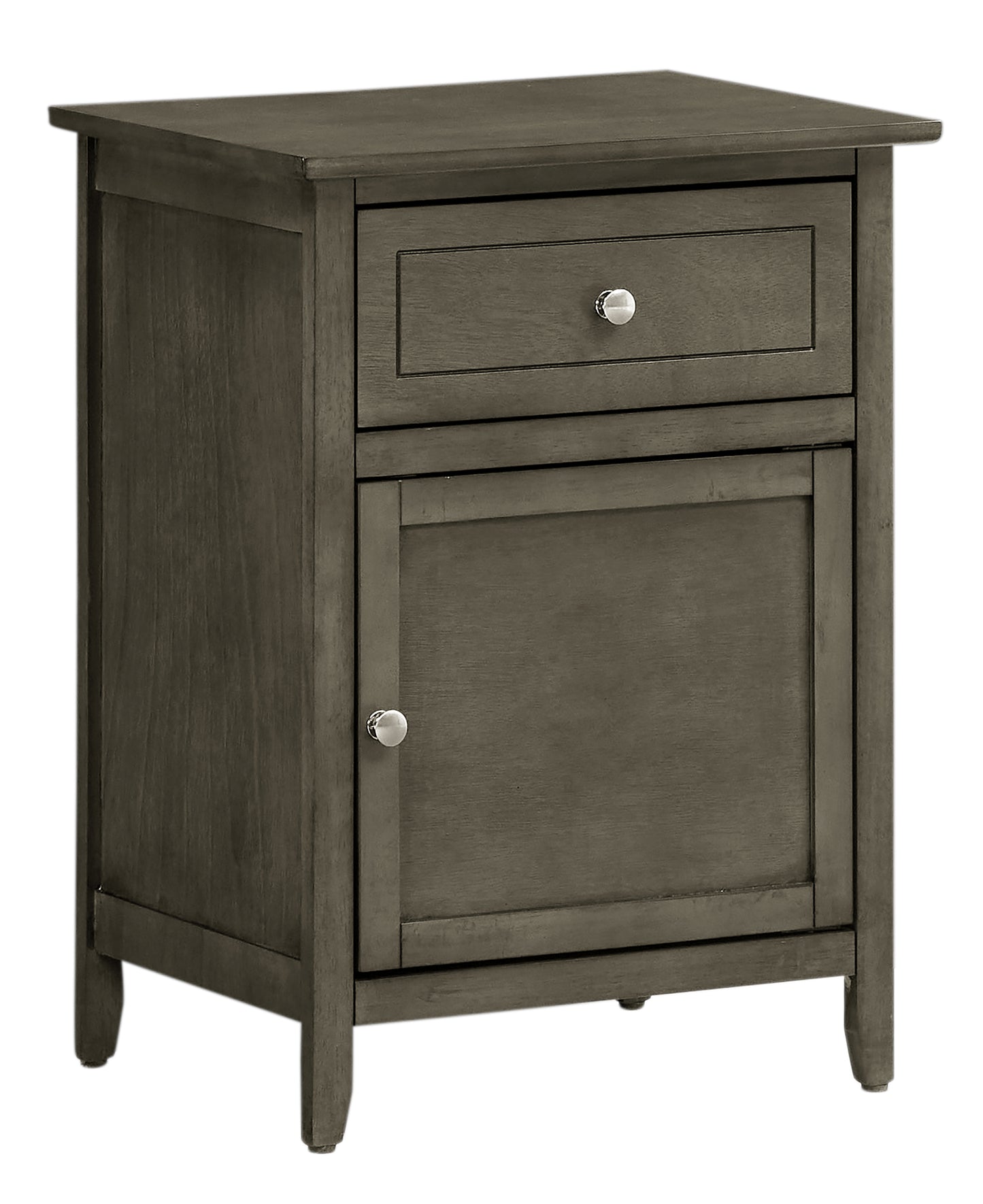 Chic Transitional Gray Nightstand
