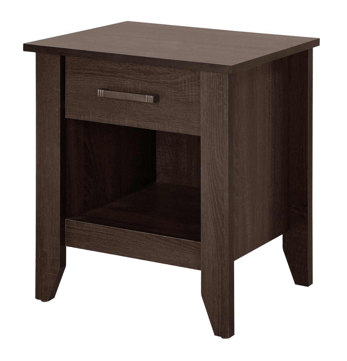 Sleek Contemporary Nightstand In Wenge Finish