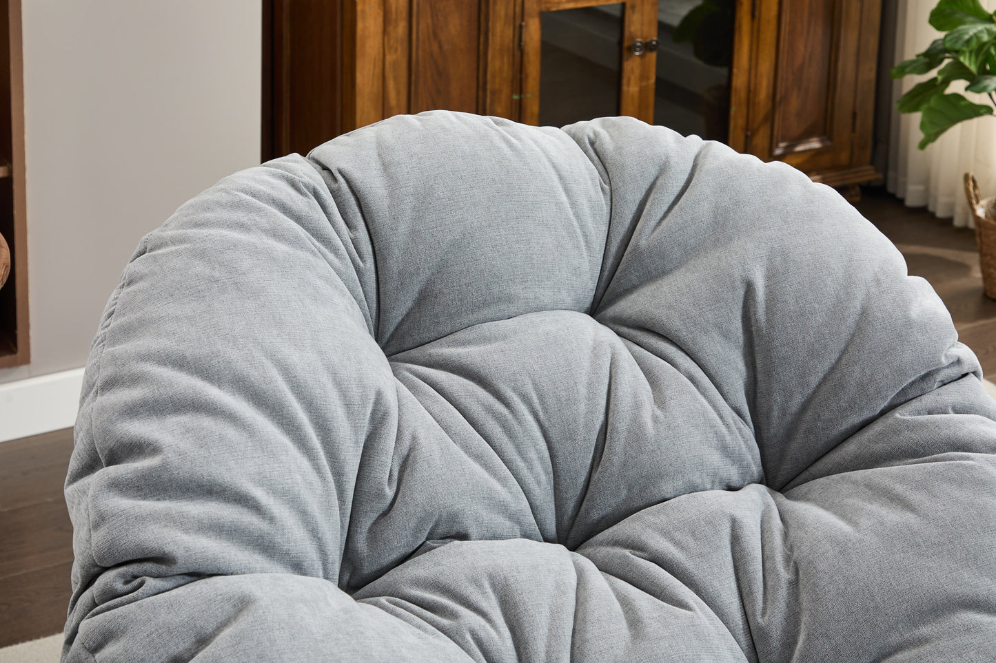 Oversized Swivel Accent Chair, 360 Swivel Barrel Chair, Papasan Chair for Living Room Bedroom