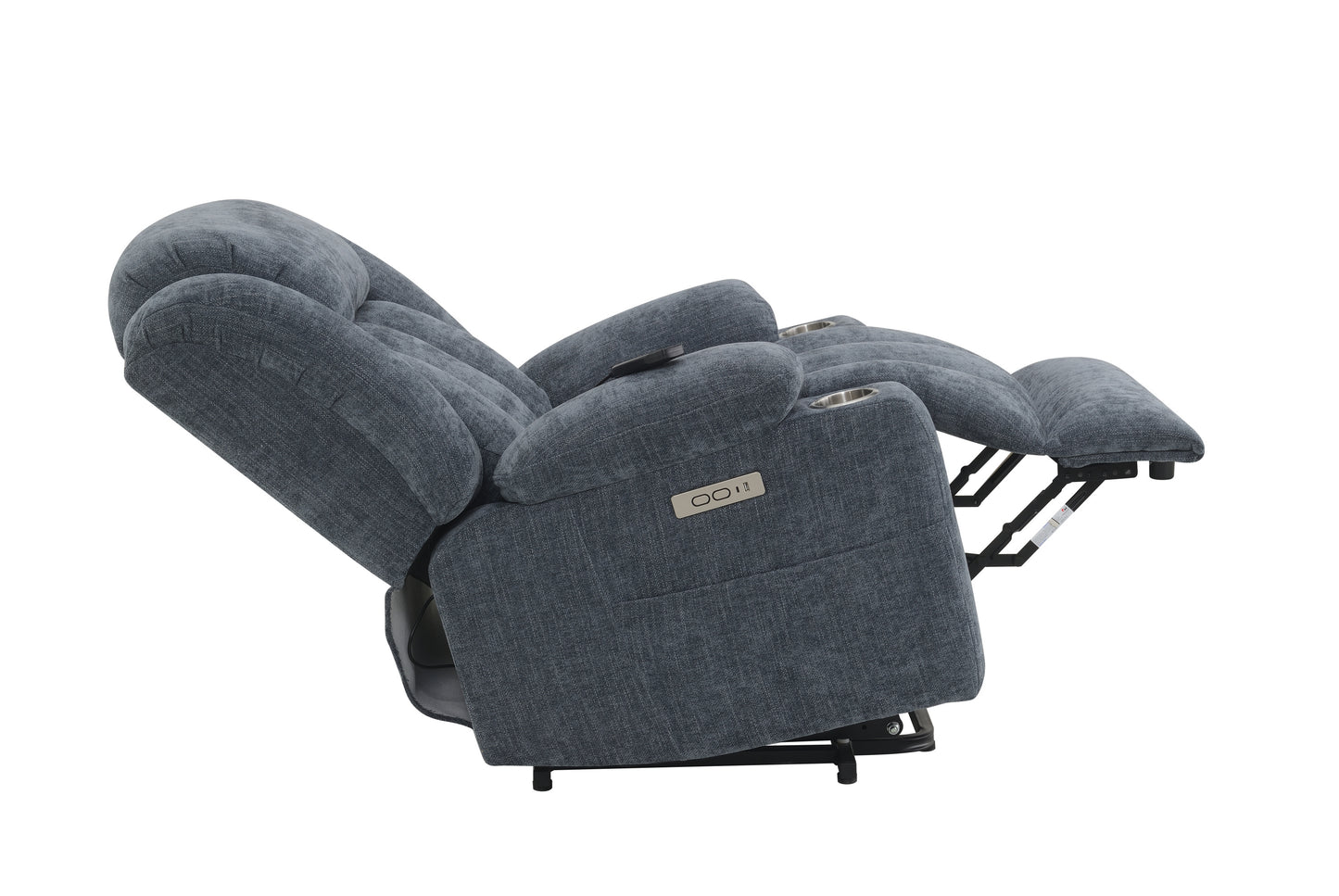 Blue Power Lift Recliner with Heating and Massage