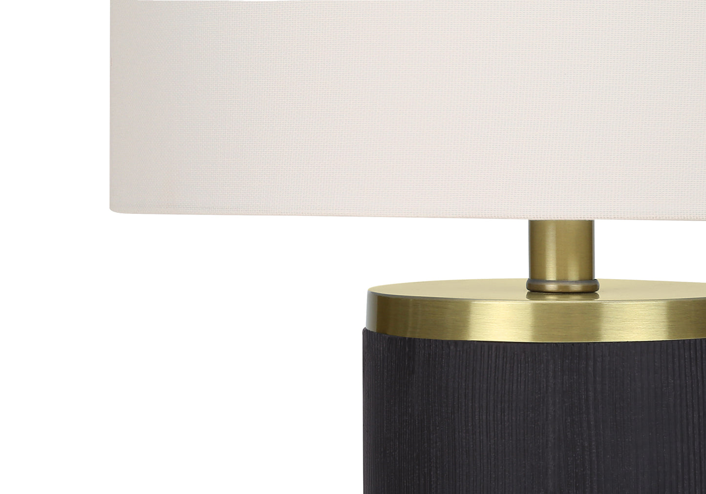 Lighting, 24"h, Table Lamp, Black Concrete, Ivory / Cream Shade, Modern