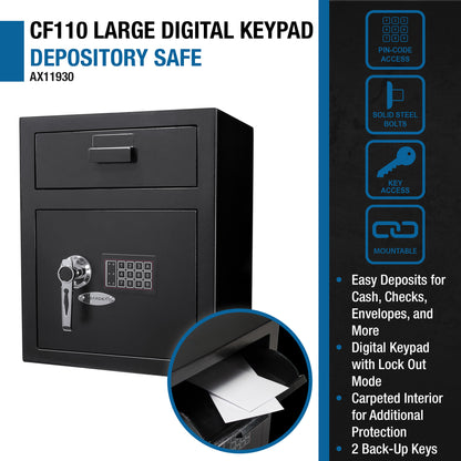 1 1 Cu Ft Keypad Depository Safe