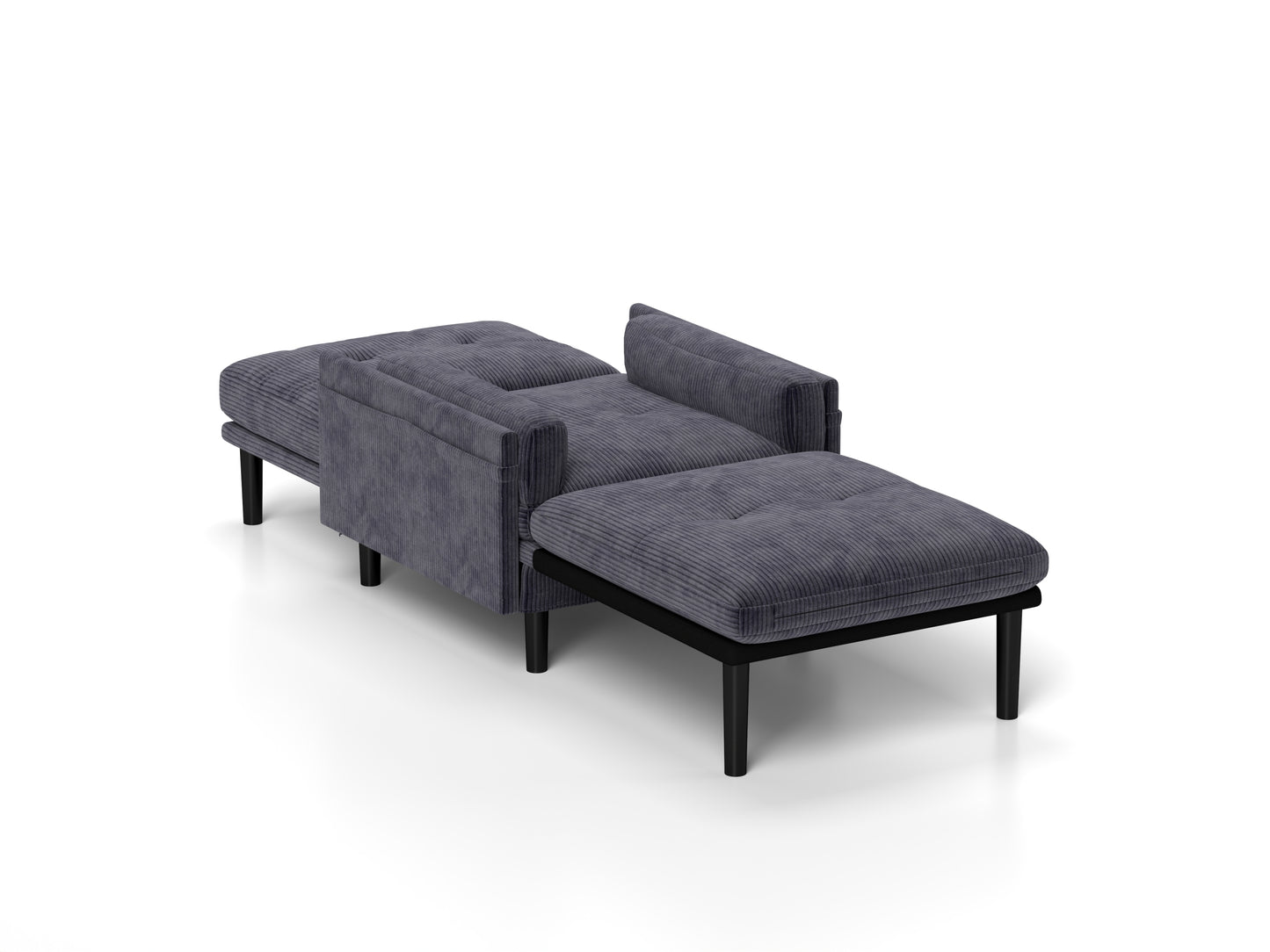 Grey sofa chair with recline fuction