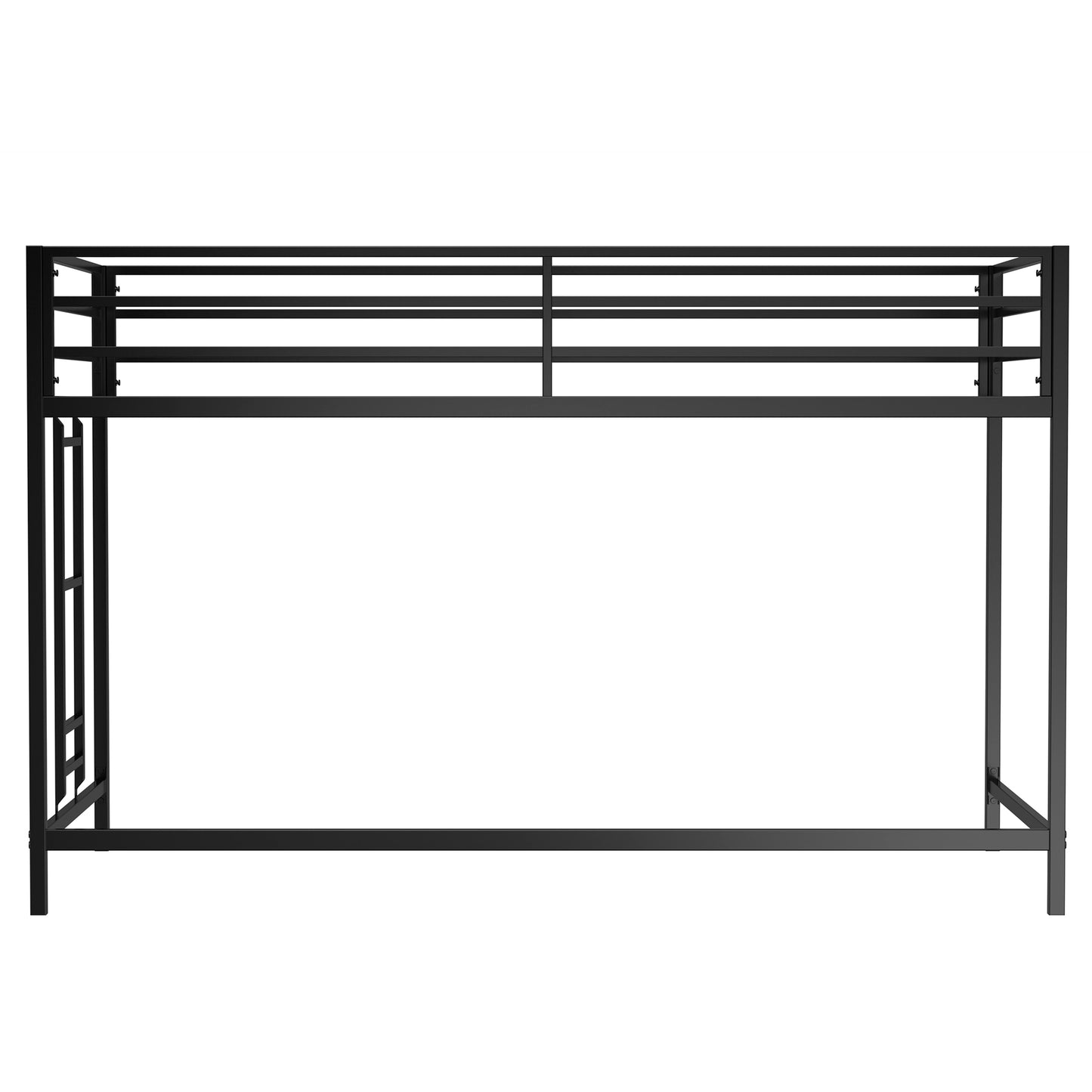 Adam sturdy junior twin loft bunk black for kids with easy climbing ladder, space saving