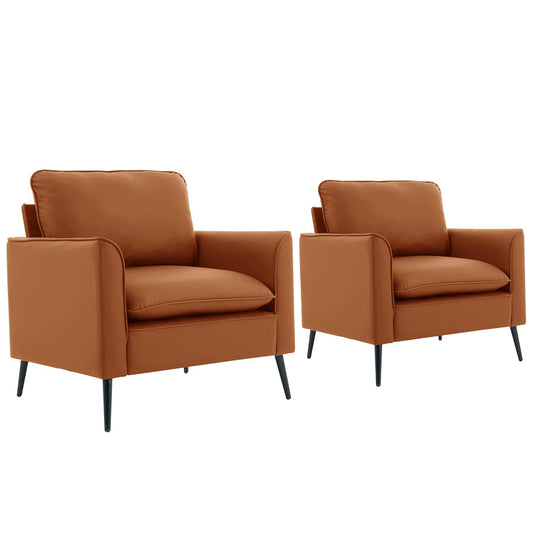 TS Cat paw leather upholstered sofa 2PC,Nordic retro light luxury living room balcony bedroom single casual sofa chair