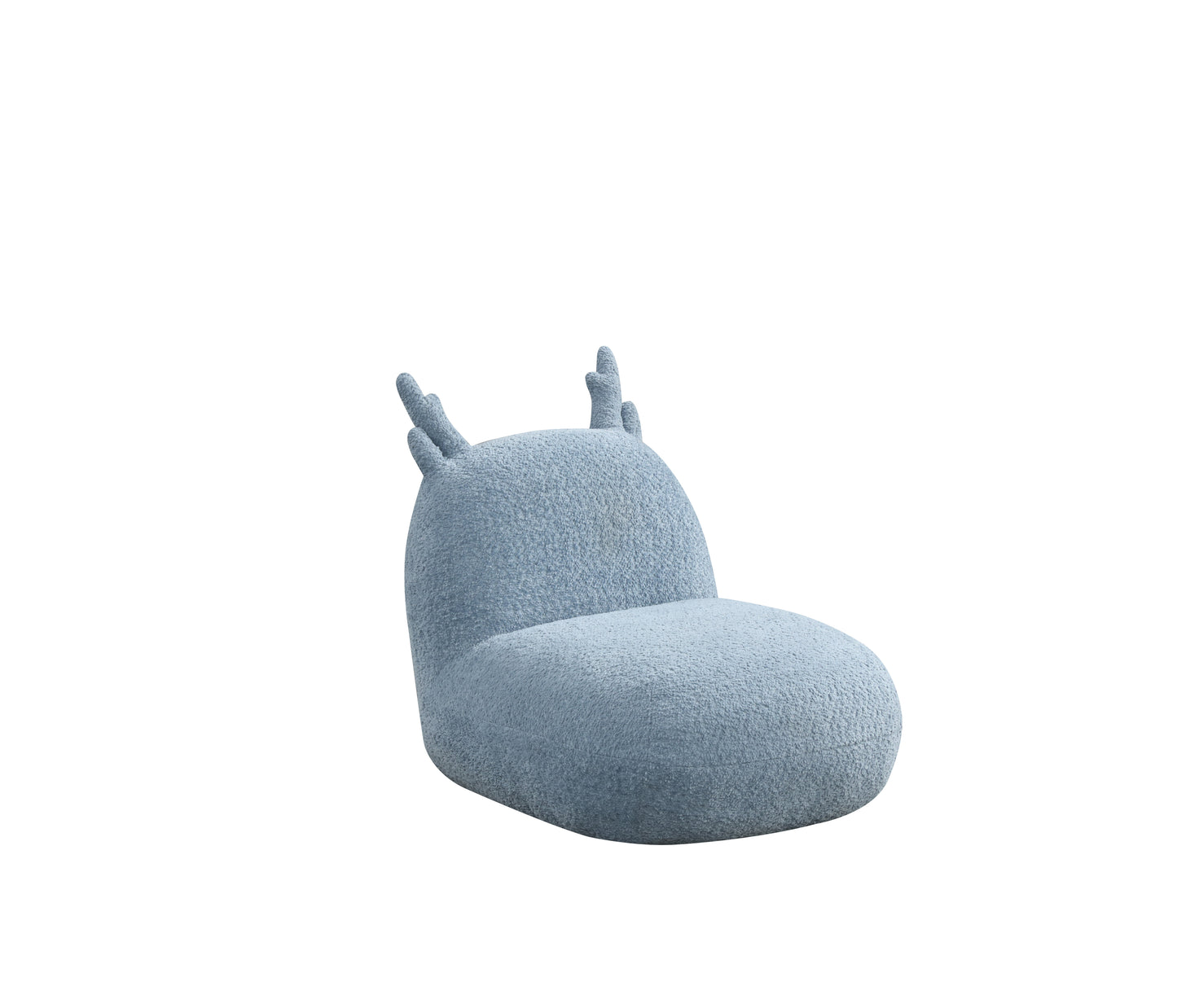 Weston 21.5"W Blue Chenille Deer-Shaped Kids Chair