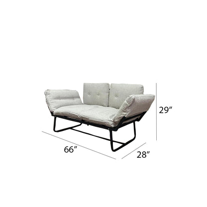 Violette Metal Frame Futon Love Seat