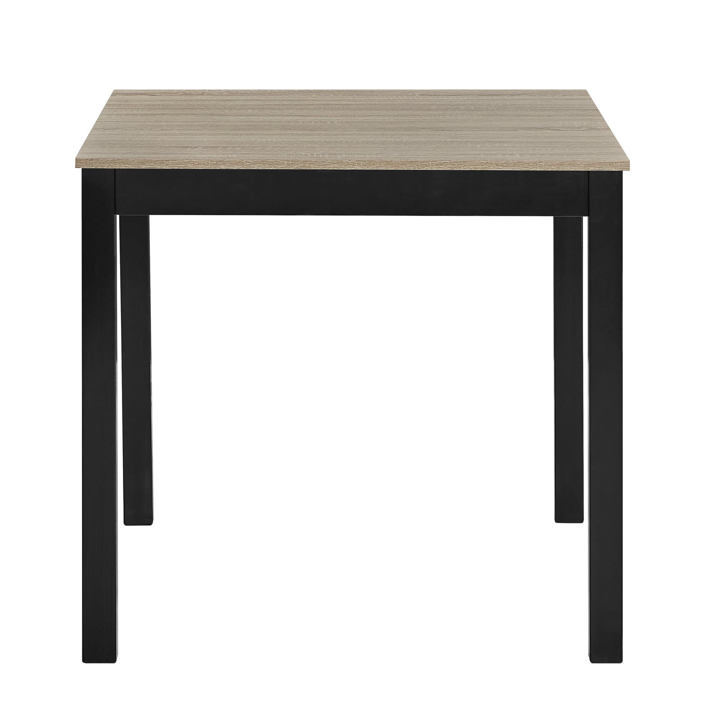 1pc Contemporary Rectangular Two Toned Finish Dining Table Rustic Brown Black Finish Dining Room Wooden Furniture