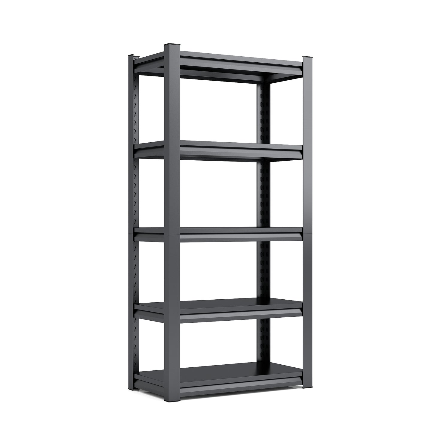 63"H  5 Tier Metal Shelves for Storage Garage Shelving 2000LBS Heavy Duty Storage Shelves Adjustable Garage Shelf Industrial Shelving Unit Storage Utility Rack,31.5"W*15.7"D*63"H,Black