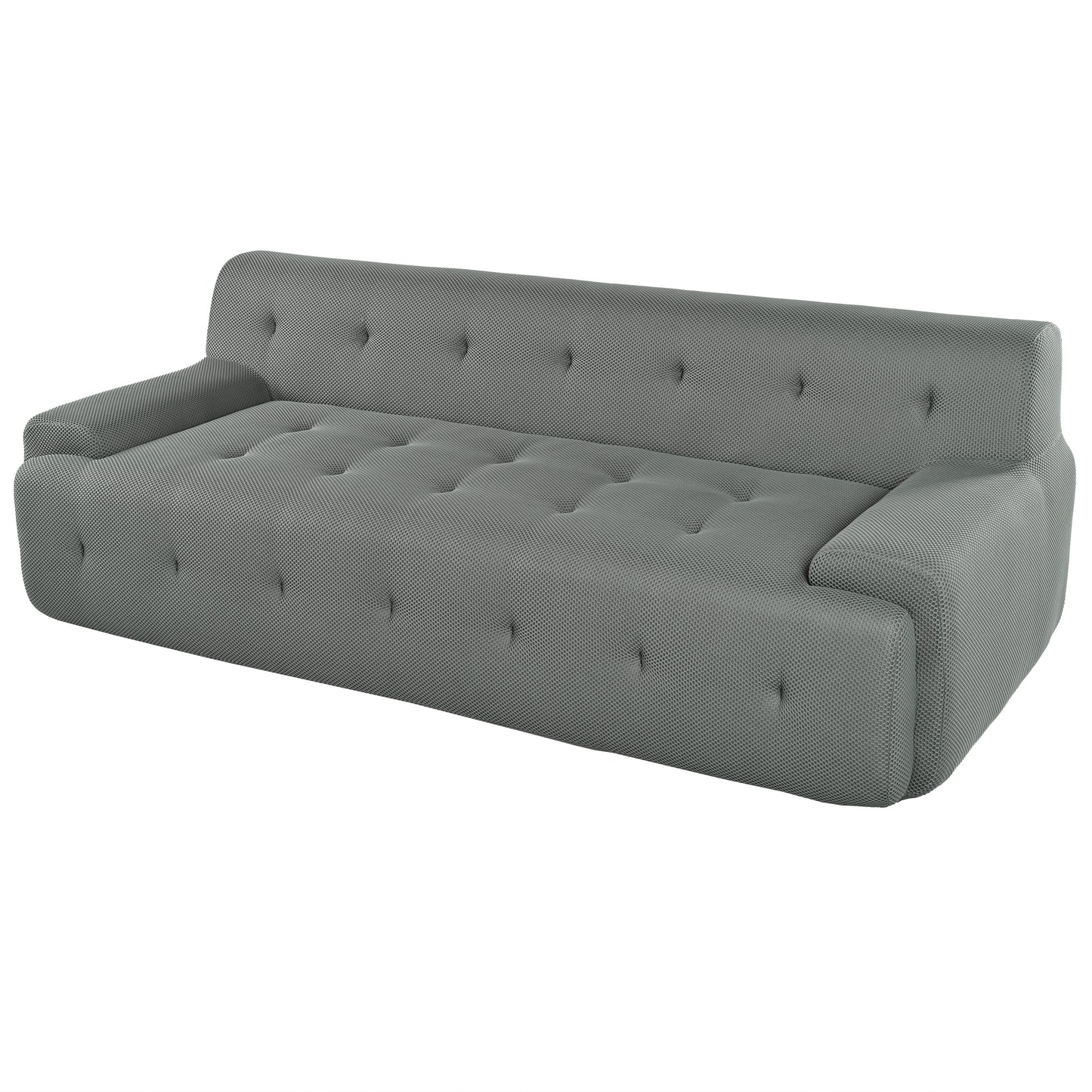 U_Style 86.2'' Modern Minimalist Style Tufted Design Upholstered Sofa, 3-Seat Modular Lounge Sofa for Living Room, Bedroom, and Apartment