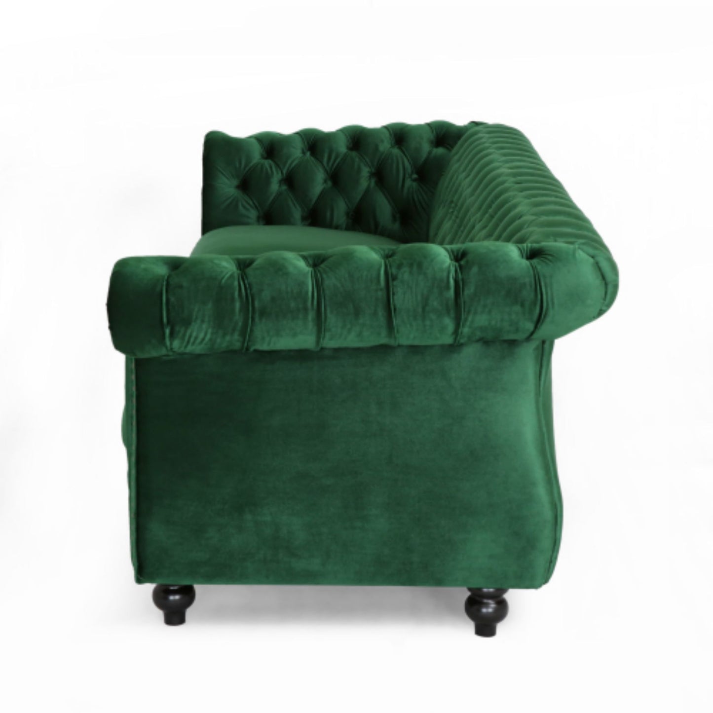 Durable 3-Seater Emerald Velvet Sofa, Combining Luxurious Comfort with Christmas Design, Perfect for Elegant Living Spaces, Featuring Plush Upholstery for Relaxation and a Touch of Sophisticated Style