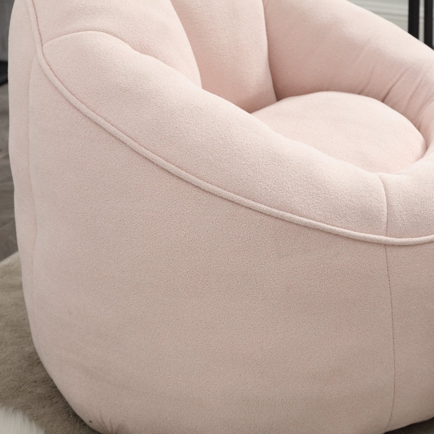 Bedding Bean Bag Sofa Chair High Pressure Foam Bean Bag Chair Adult Material with Padded Foam Padding Compressed Bean Bag With Footrest