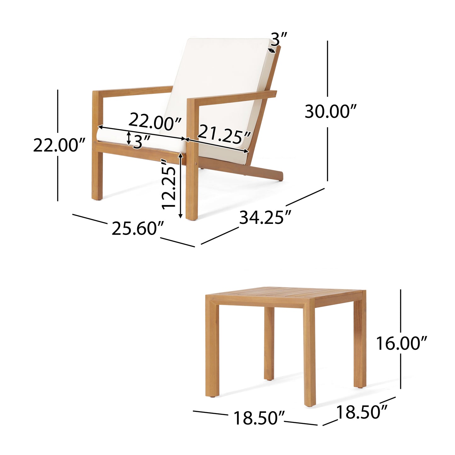 LEAH 3 PC CHAT SET