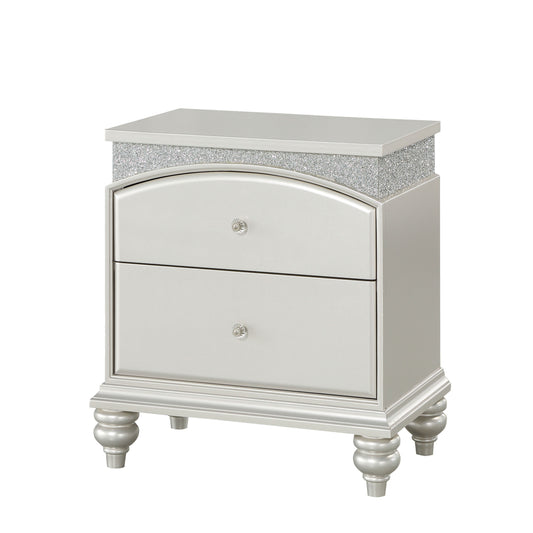 Platinum 2-drawer Nightstand