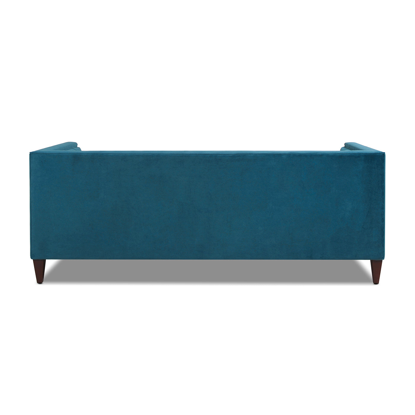 Jack 84" Modern Tuxedo Tufted Sofa, Satin Teal Blue Velvet