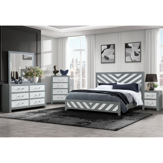 RUSH GREY 5PC FULL BEDROOM SET