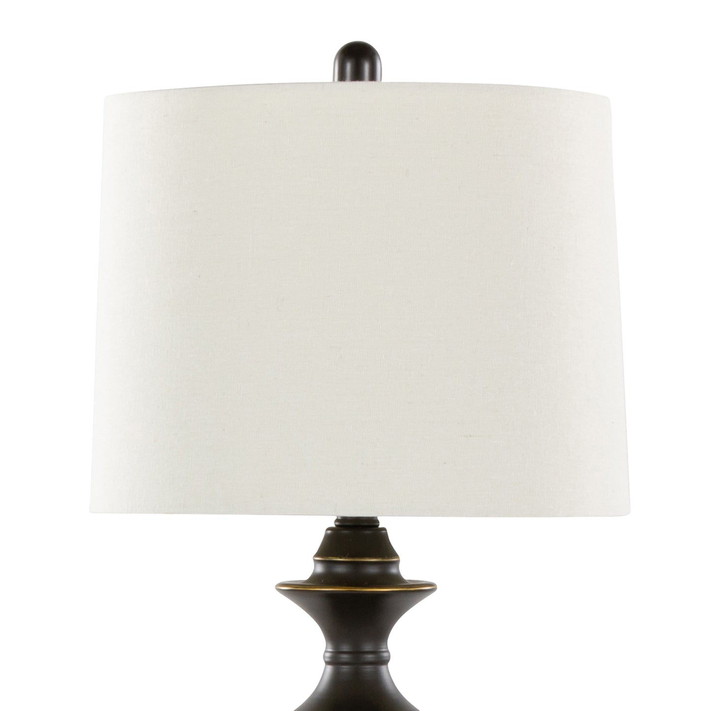 Montgomery 29" Contemporary Metal Table Lamp in Oil Rubbed Bronze with Off-White Linen Shade from Grandview Gallery by LumiSource - Set of 2