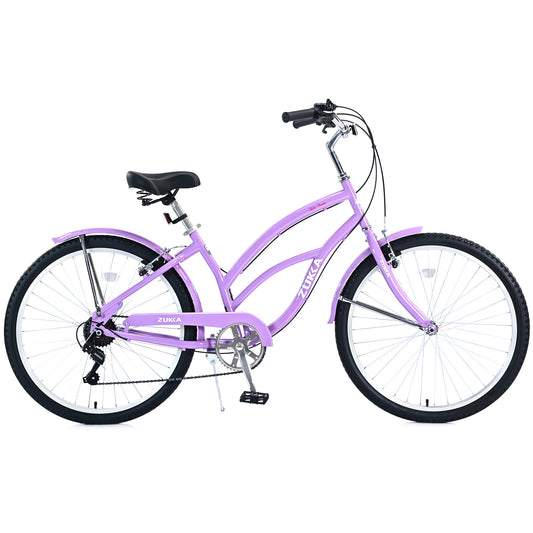 7 Speed Bicycles,  Multiple Colors 26'Inch  Beach Cruiser Bike