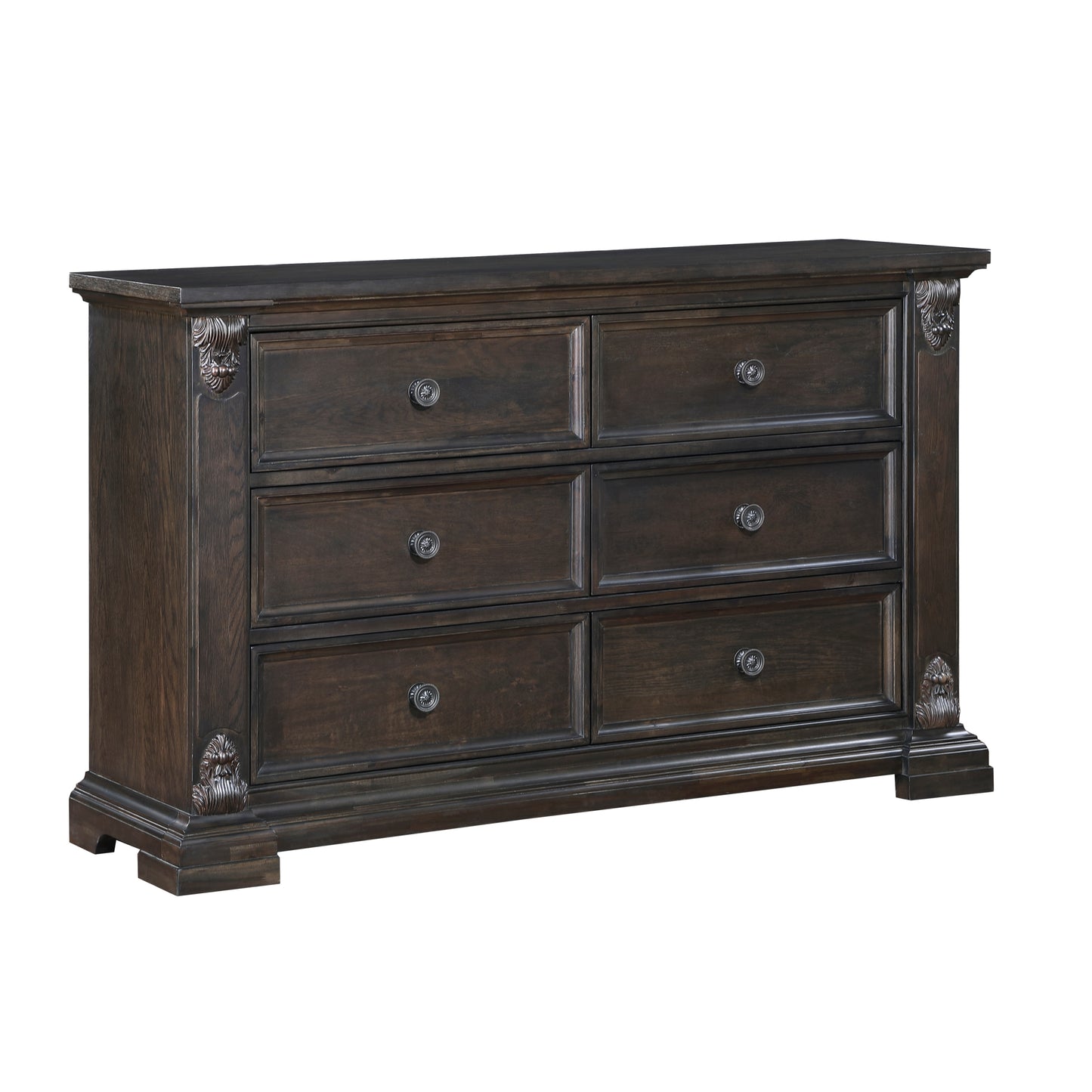 Elegant Design 6-Drawers Dresser Traditional Vintage Bedroom Furniture 1pc Espresso Finish