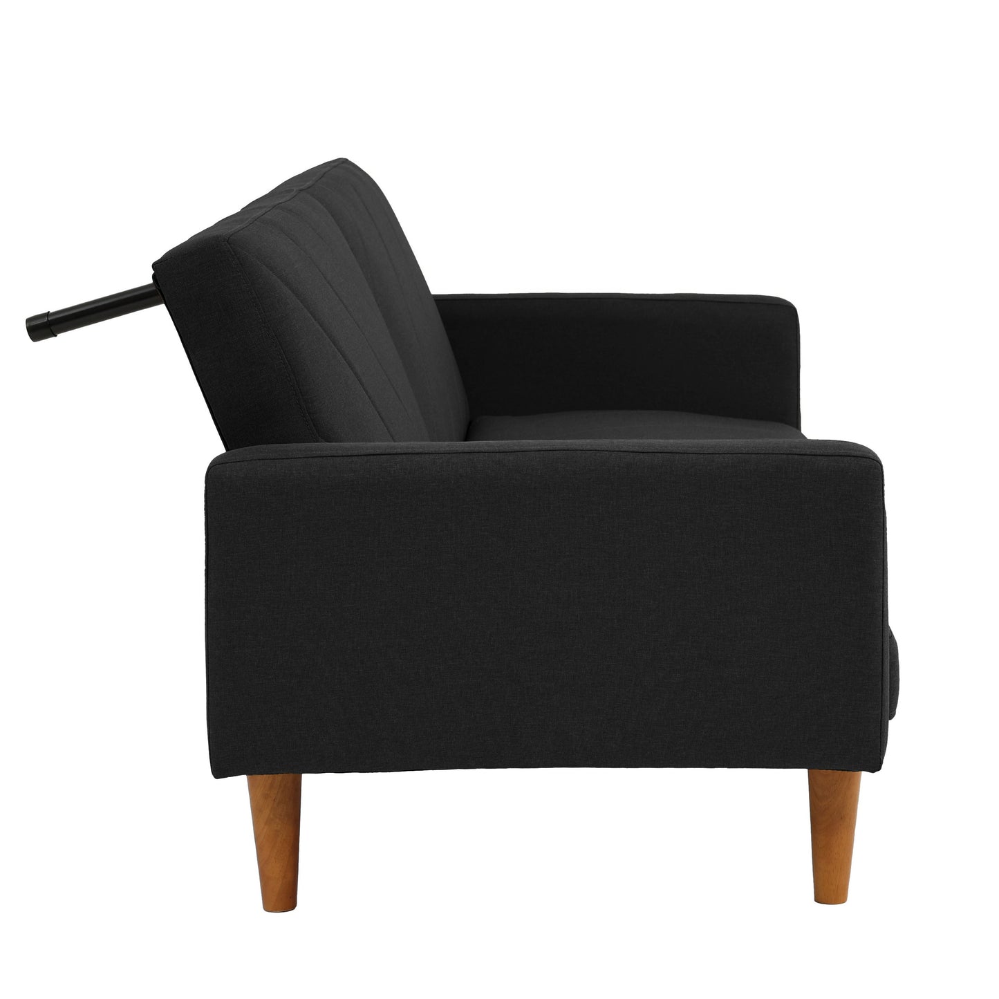 ADJUSTABLE SOFA in Black Faux Leather