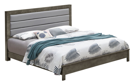 Stylish Gray Queen Bed With Robust Design