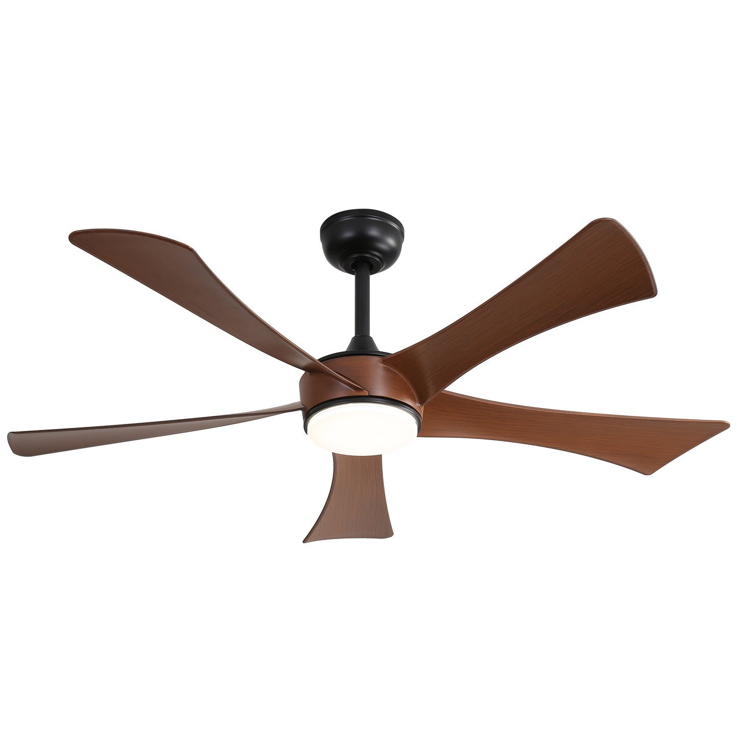 52 Inch Modern Ceiling Fan With 3 Color Dimmable 5 ABS Blades Remote Control Reversible DC Motor With Led Light