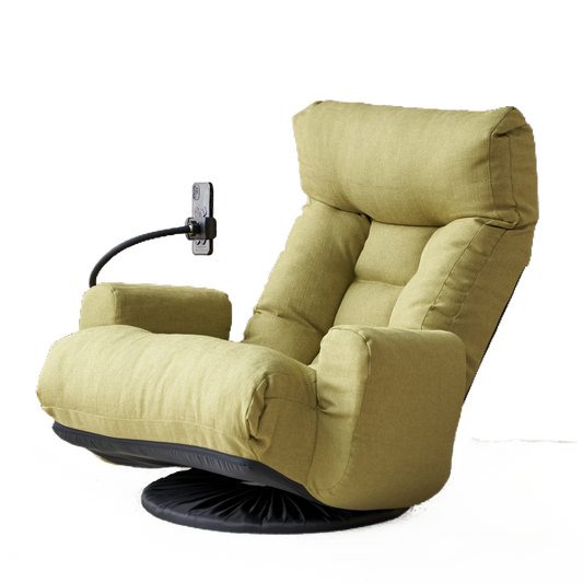 Adjustable Green Swivel Lounge Chair with 360-Degree Rotating Seat and Headrest Support Leisure Chair Deck Chair - Game Chair for Living Room