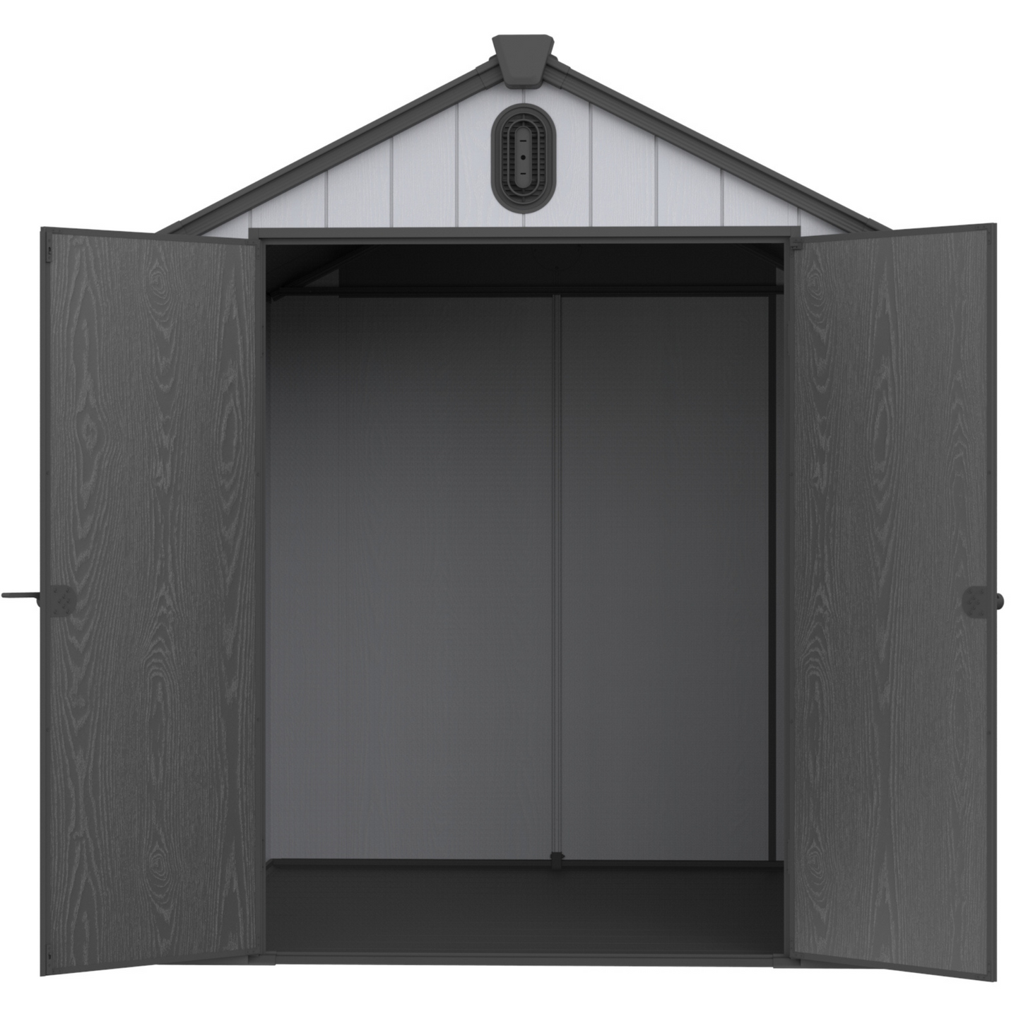 XWT012 6*8ft resin plastic storage shed for backyard garden big spire Tool storage