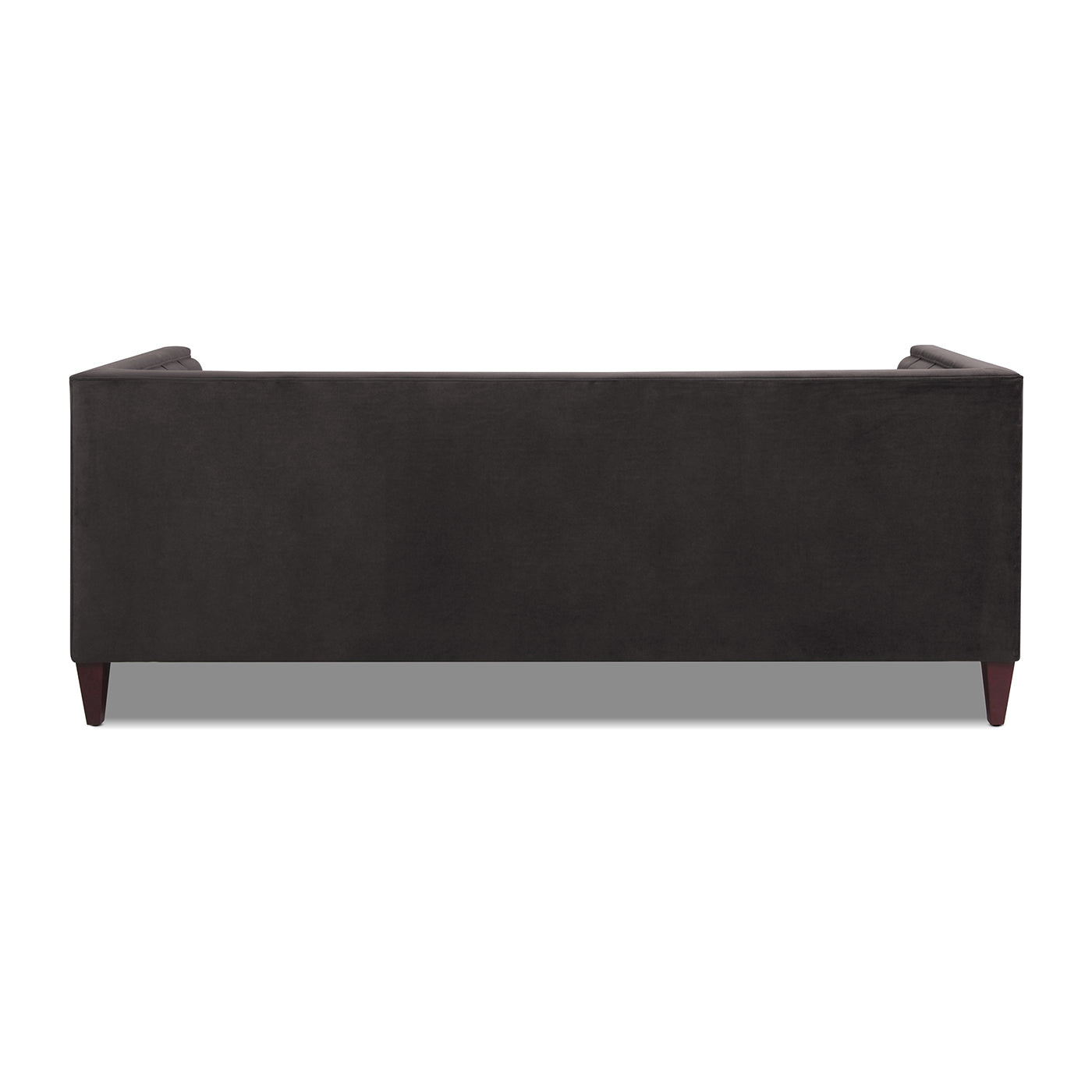 Jack 84" Modern Tuxedo Tufted Sofa, Dark Charcoal Grey Velvet