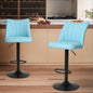 Swivel Bar Stools Set of 2,Height Adjustable Counter Stool,Modern Armless Faux Leather Barstool Chairs with Backs for Kitchen Island