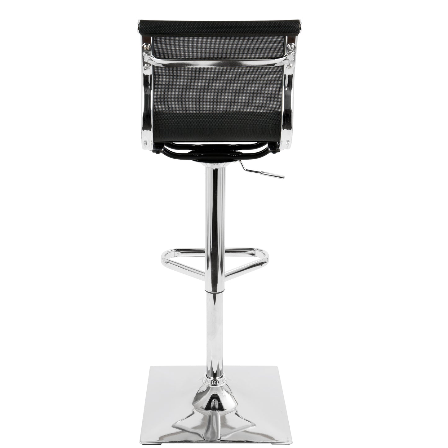 Mirage Contemporary Adjustable Barstool with Swivel in Black by LumiSource