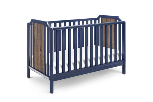 Brees Island 3-in-1 Convertible Crib Midnight Blue/Brownstone