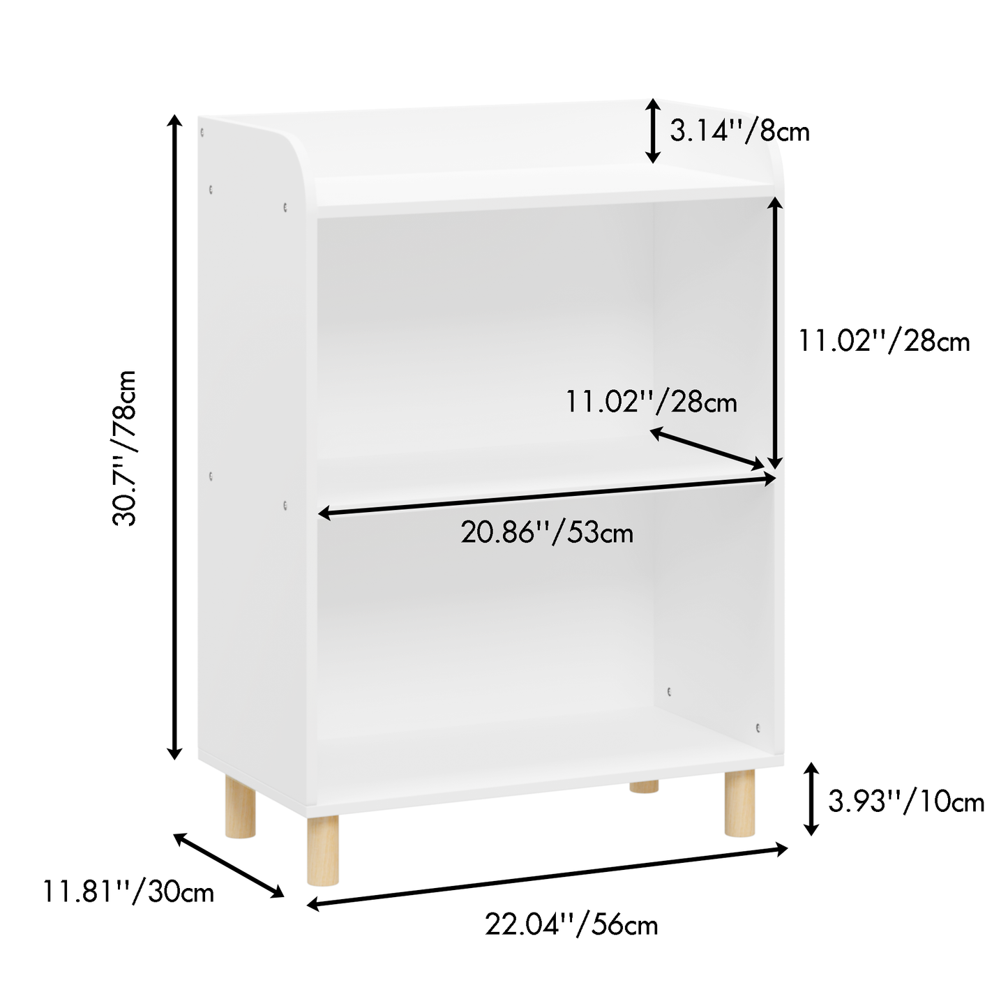 Kids 3-Tier Bookcase, Children's Book Display, Bookshelf Toy Storage Cabinet Organizer for Children's Room, Playroom, Nursery