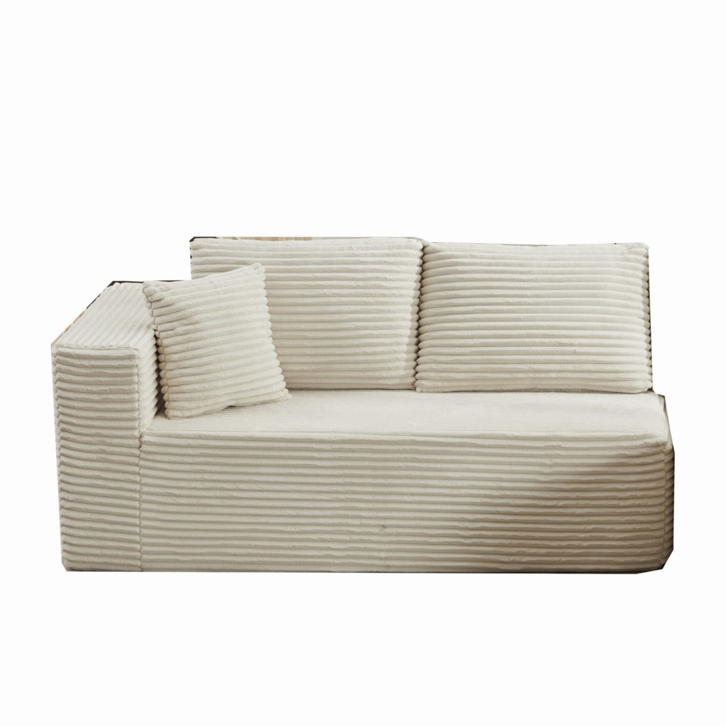 Modular Sectional Couches for Living Room: Left Long Seat (Beige)