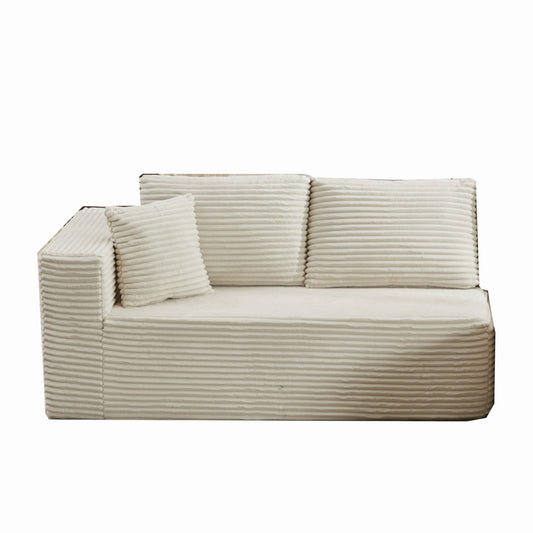 Modular Sectional Couches for Living Room: Left Long Seat (Beige)
