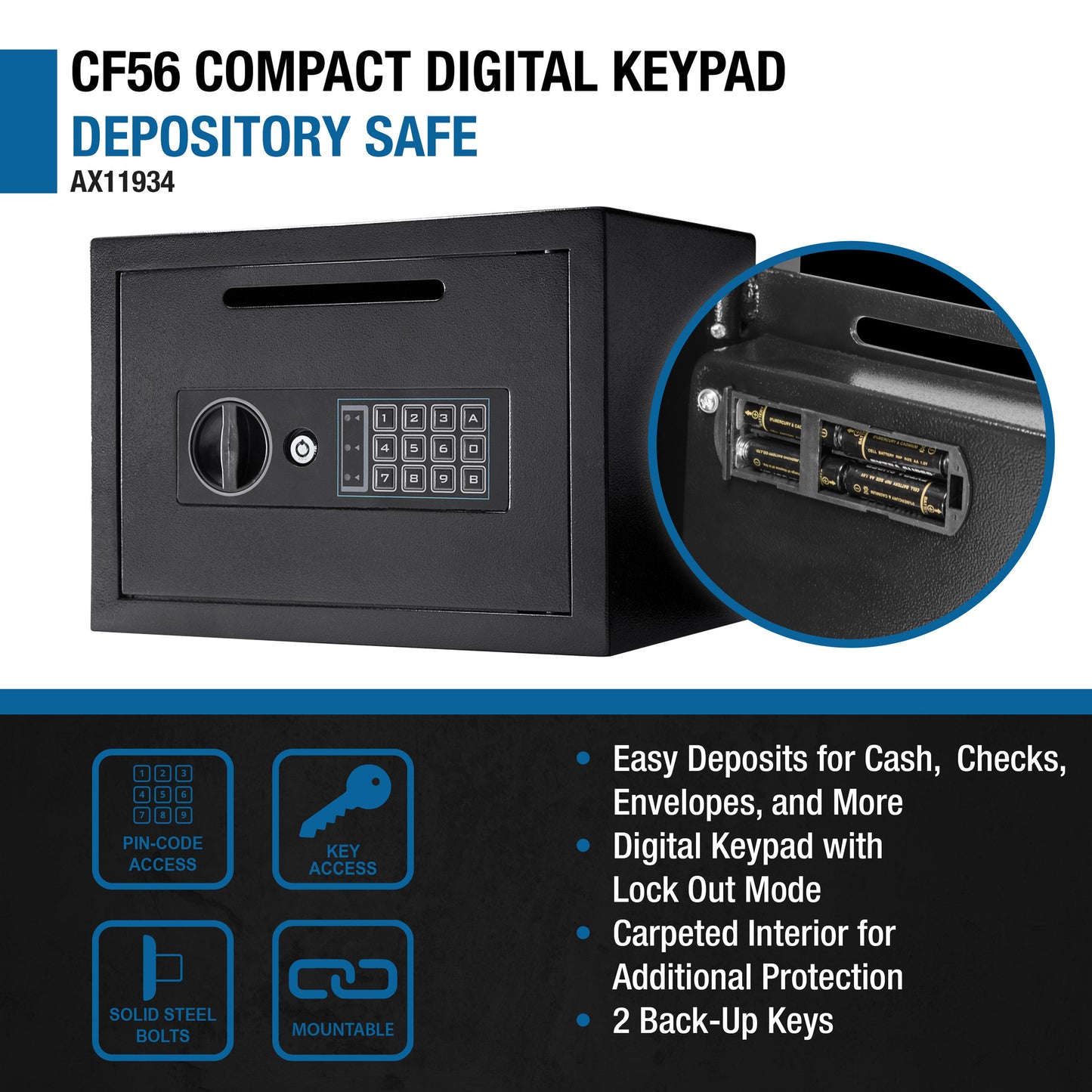 Compact Keypad Depository Safe