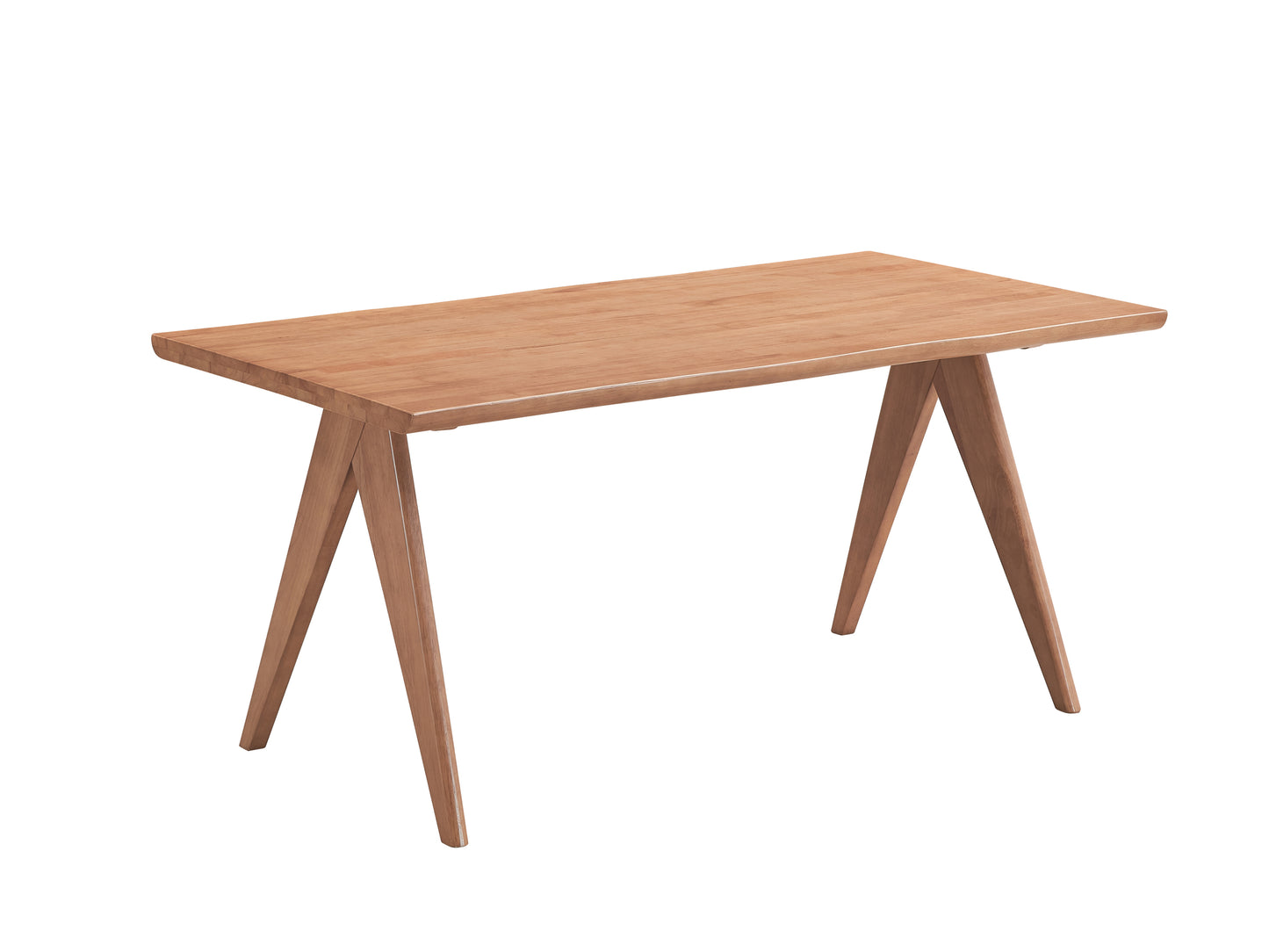 Natural Dining Table with Wooden Leg