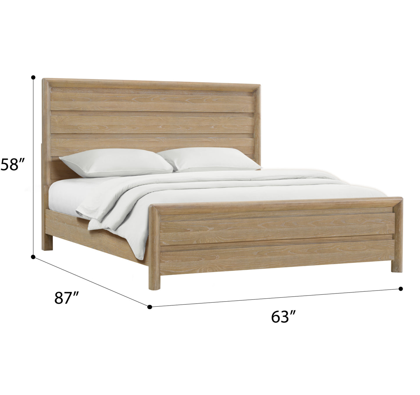 Clove Tan Queen Panel Bed