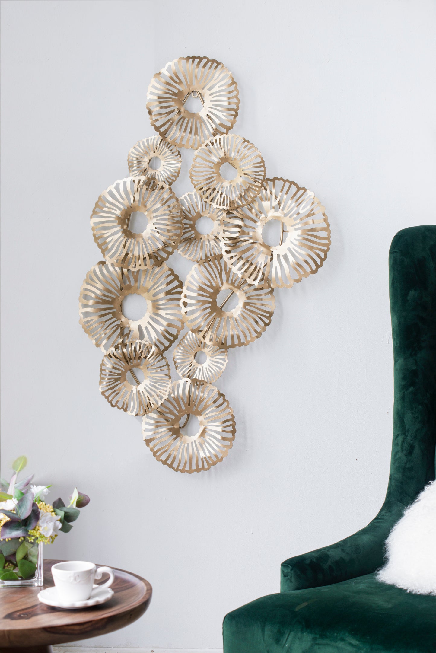 24x2x42' Gold Iron Wall Art