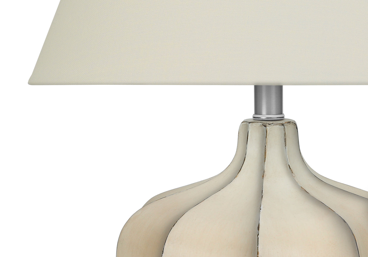 Lighting, 21"h, Table Lamp, Cream Resin, Ivory / Cream Shade, Transitional